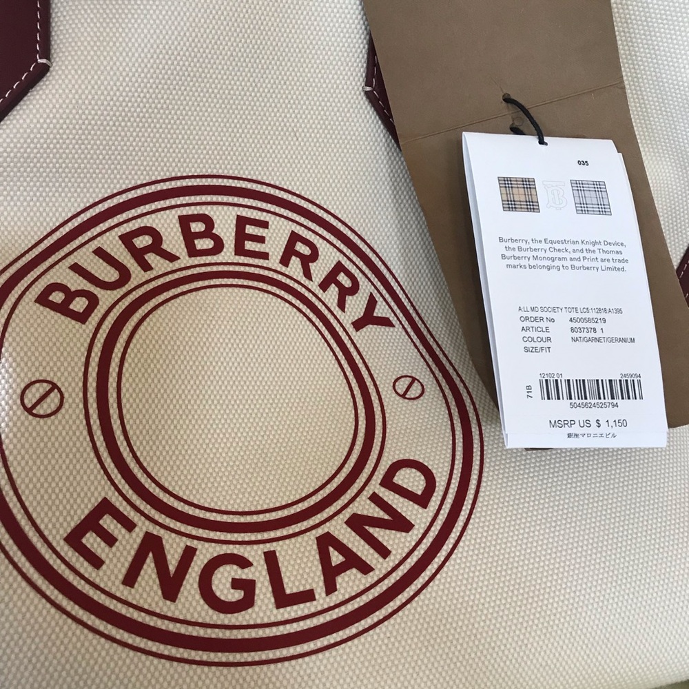 Burberry society medium tote bag - Picture 7 of 16